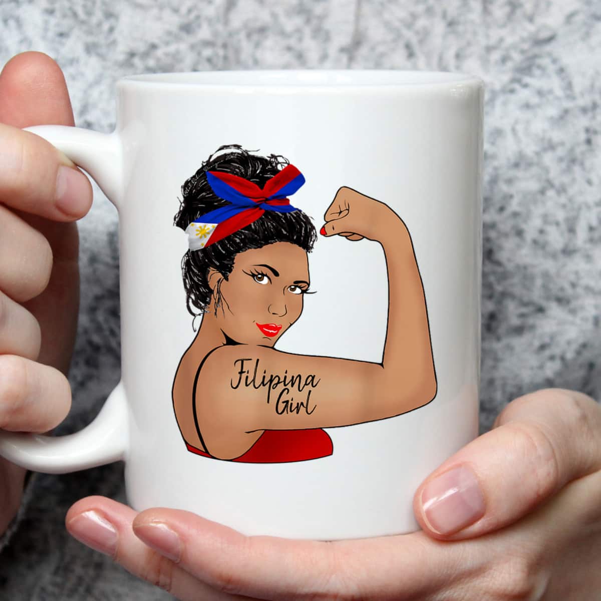 Filipina Girl Unbreakable Rosie The Riveter T-Shirt