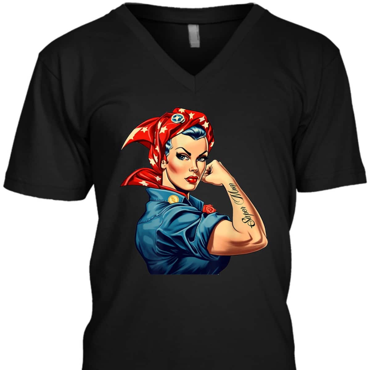 Girl Power We Can Do It Rosie The Riveter Woman Super Mom T-Shirt