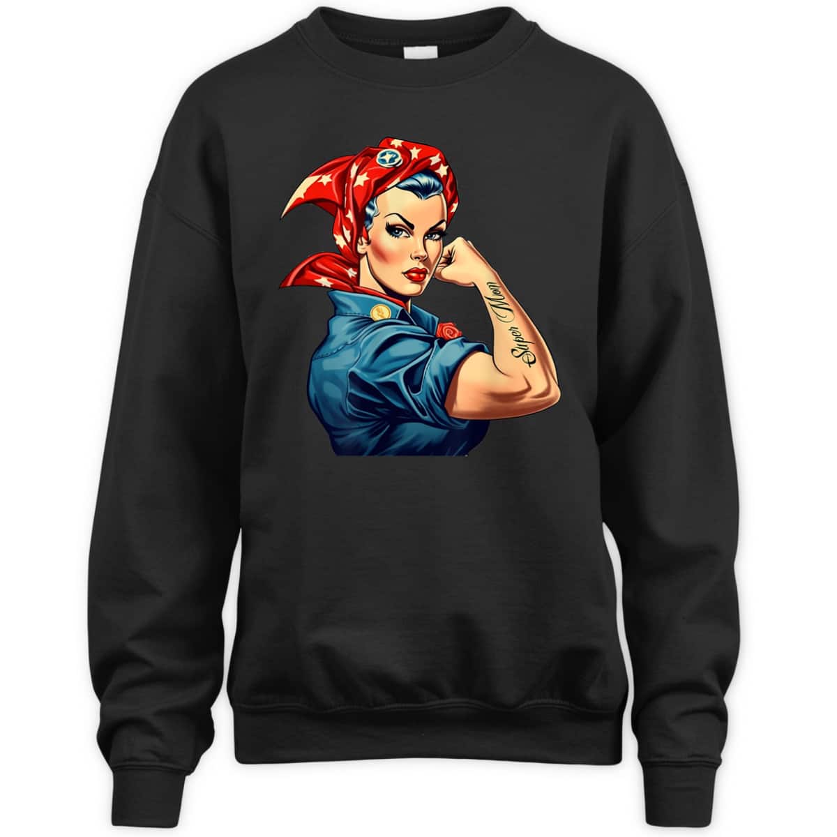 Girl Power We Can Do It Rosie The Riveter Woman Super Mom T-Shirt