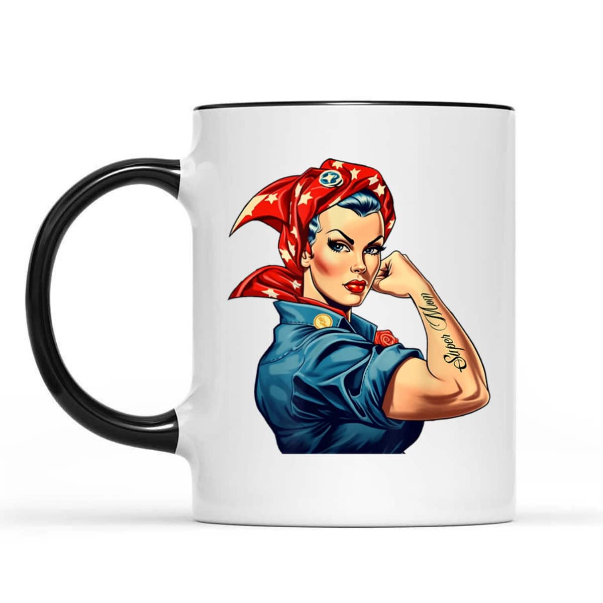 Girl Power We Can Do It Rosie The Riveter Woman Super Mom T-Shirt