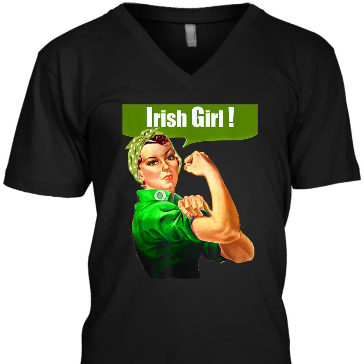 Rosie The Riveter Girl Irish Girl Pride T-Shirt Rosie The Riveter Girl Irish Girl Pride T-Shirt