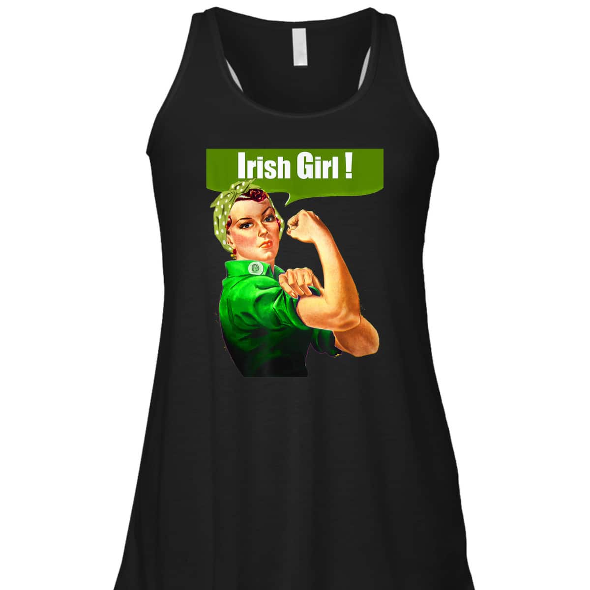 Rosie The Riveter Girl Irish Girl Pride T-Shirt