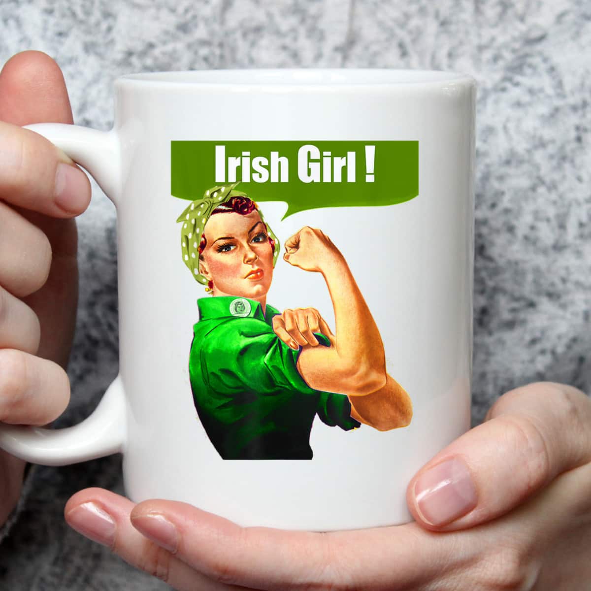 Rosie The Riveter Girl Irish Girl Pride T-Shirt