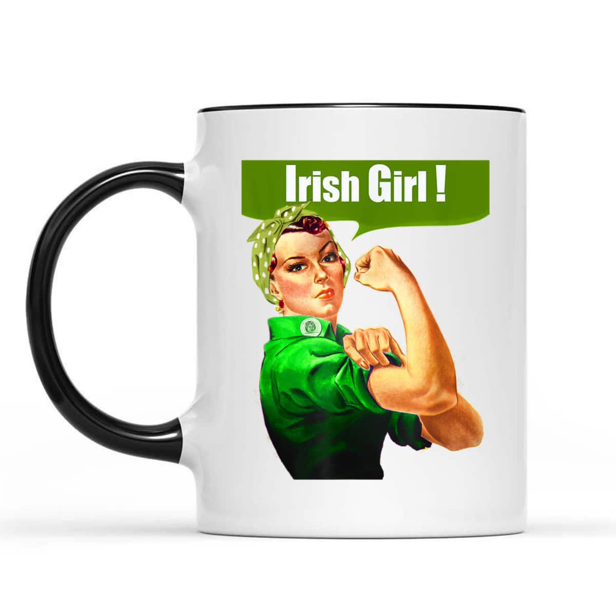 Rosie The Riveter Girl Irish Girl Pride T-Shirt