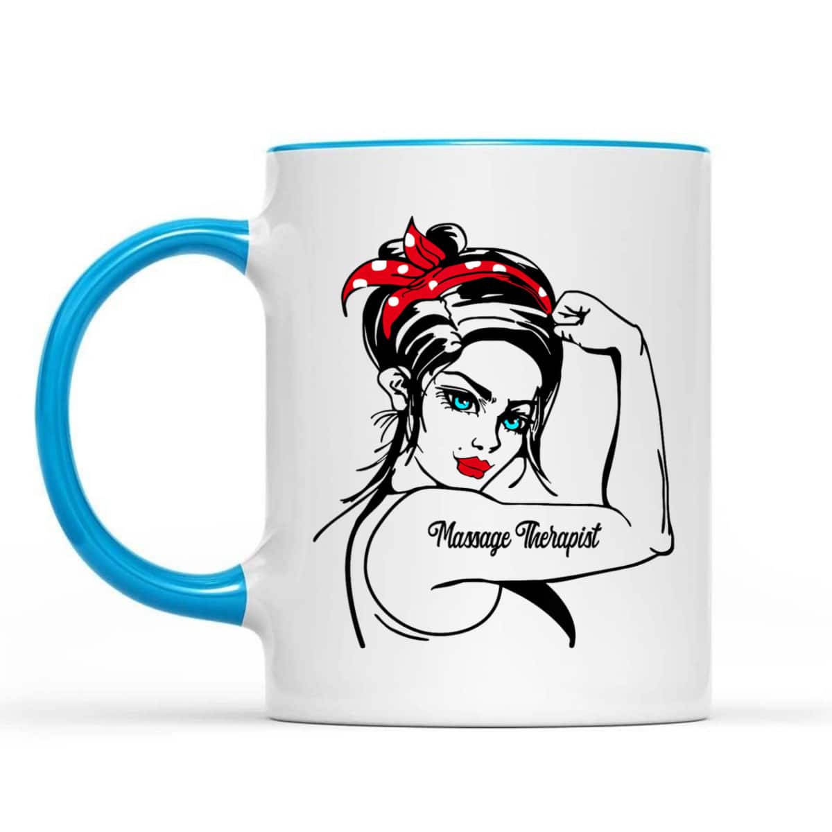 Massage Therapist Rosie The Riveter Pin Up T-Shirt