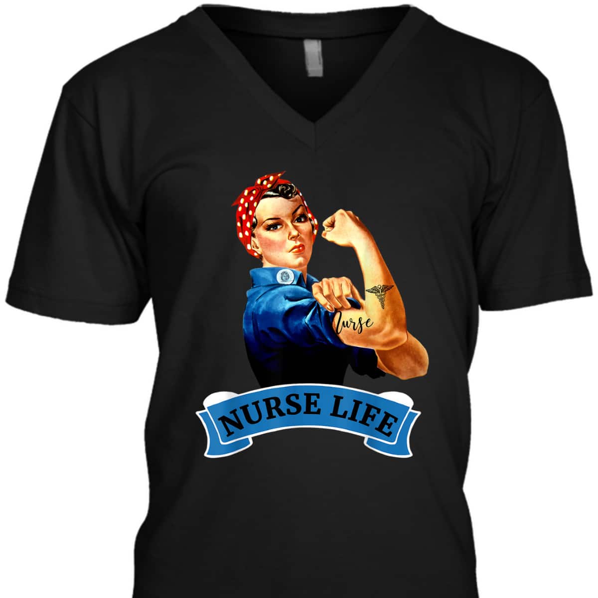Rosie The Riveter Vintage Retro Nurse Life RN T-Shirt