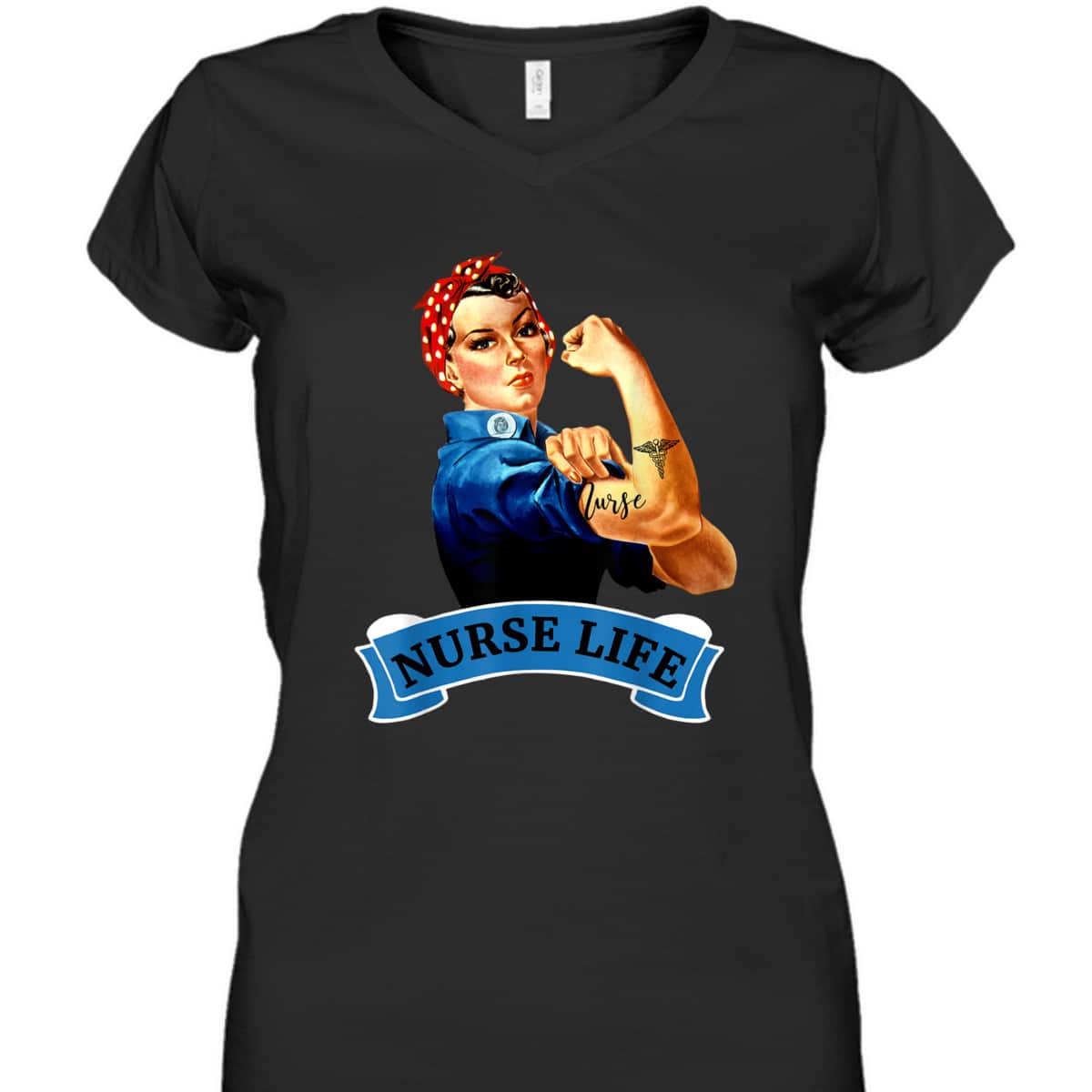 Rosie The Riveter Vintage Retro Nurse Life RN T-Shirt