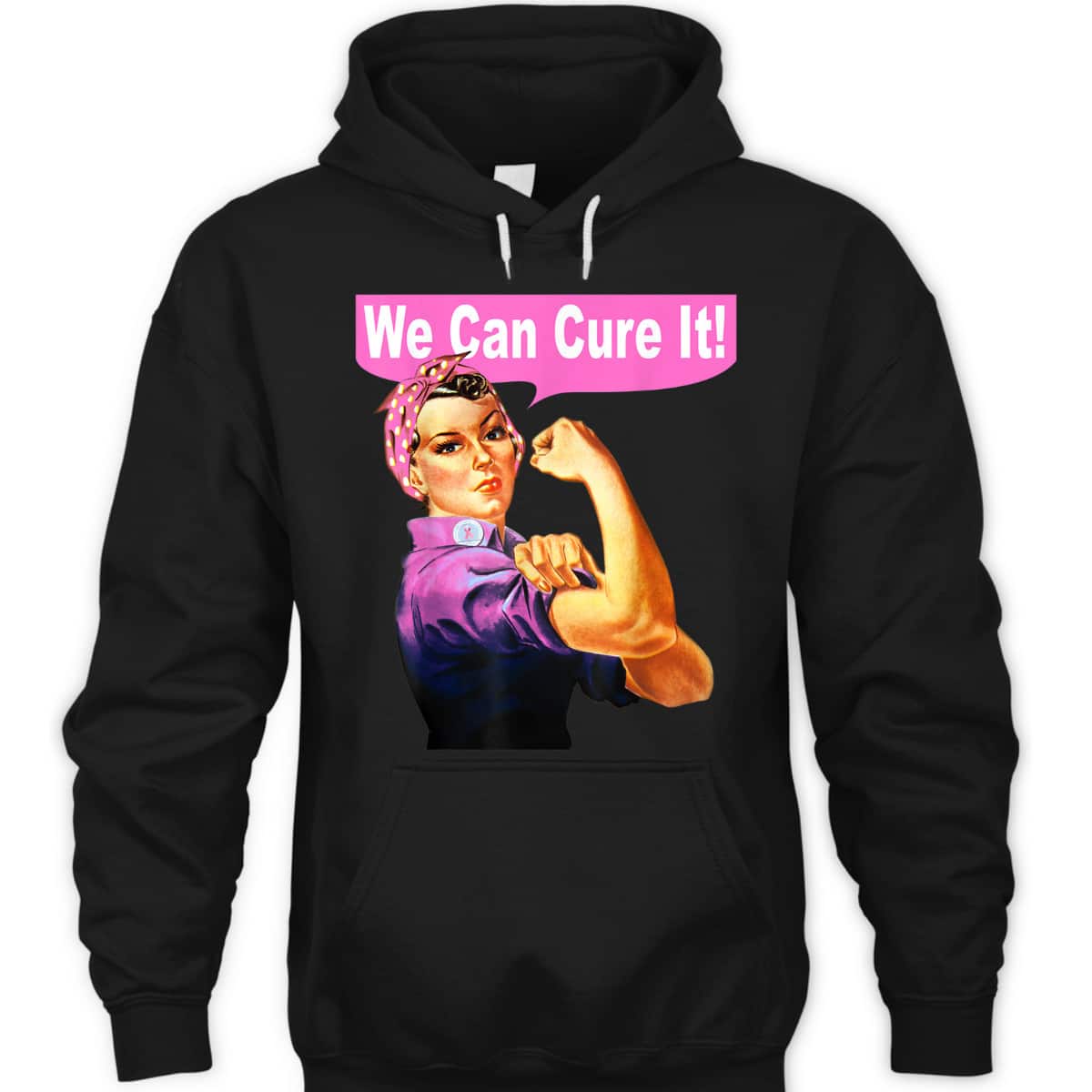 We Can Cure It - Rosie The Riveter - Breast Cancer T-Shirt