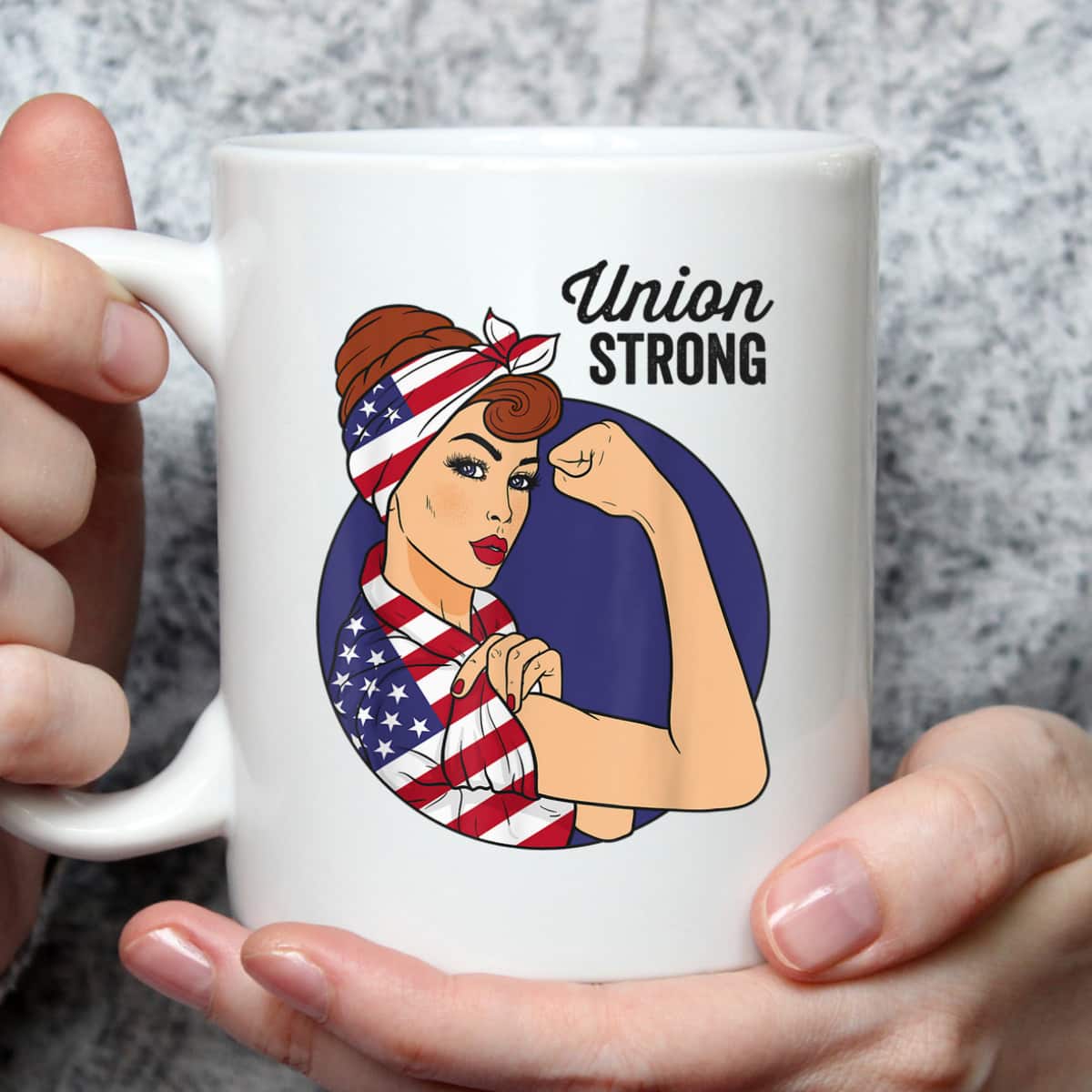 Union Strong Labor Day Rosie The Riveter USA Flag T-Shirt