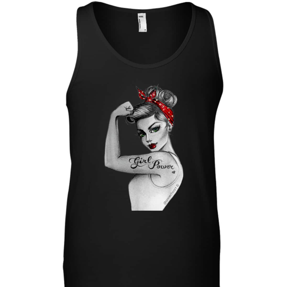 Pin Up Feminist Retro Girl Power Modern Rosie The Riveter T-Shirt
