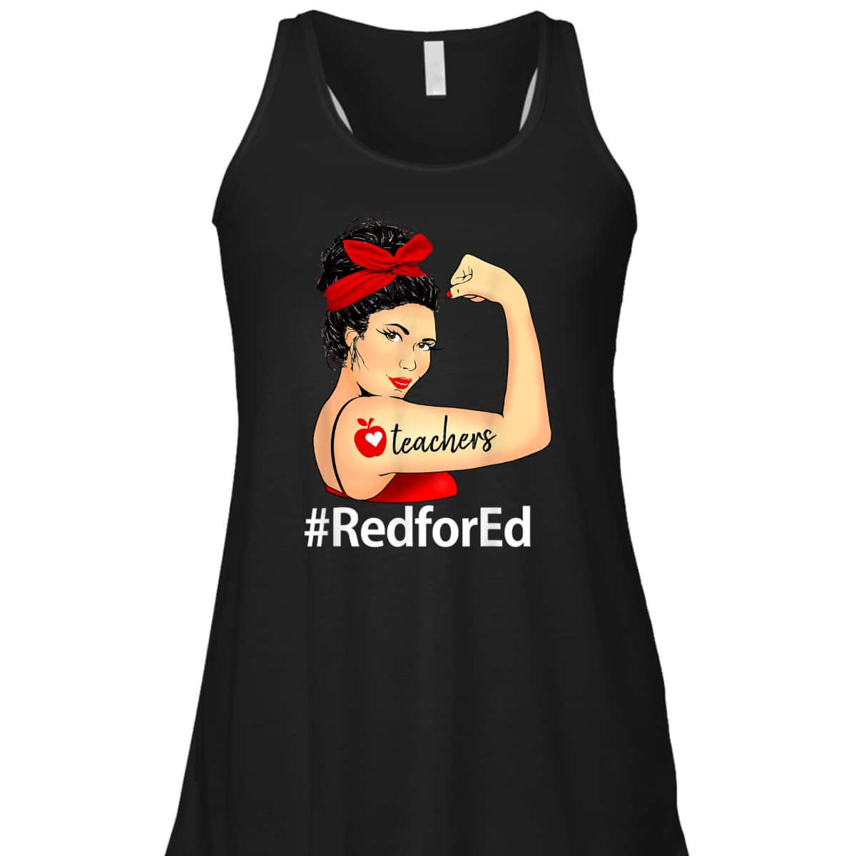 RedforEd Teacher Red For Ed Educators Rosie The Riveter T-Shirt