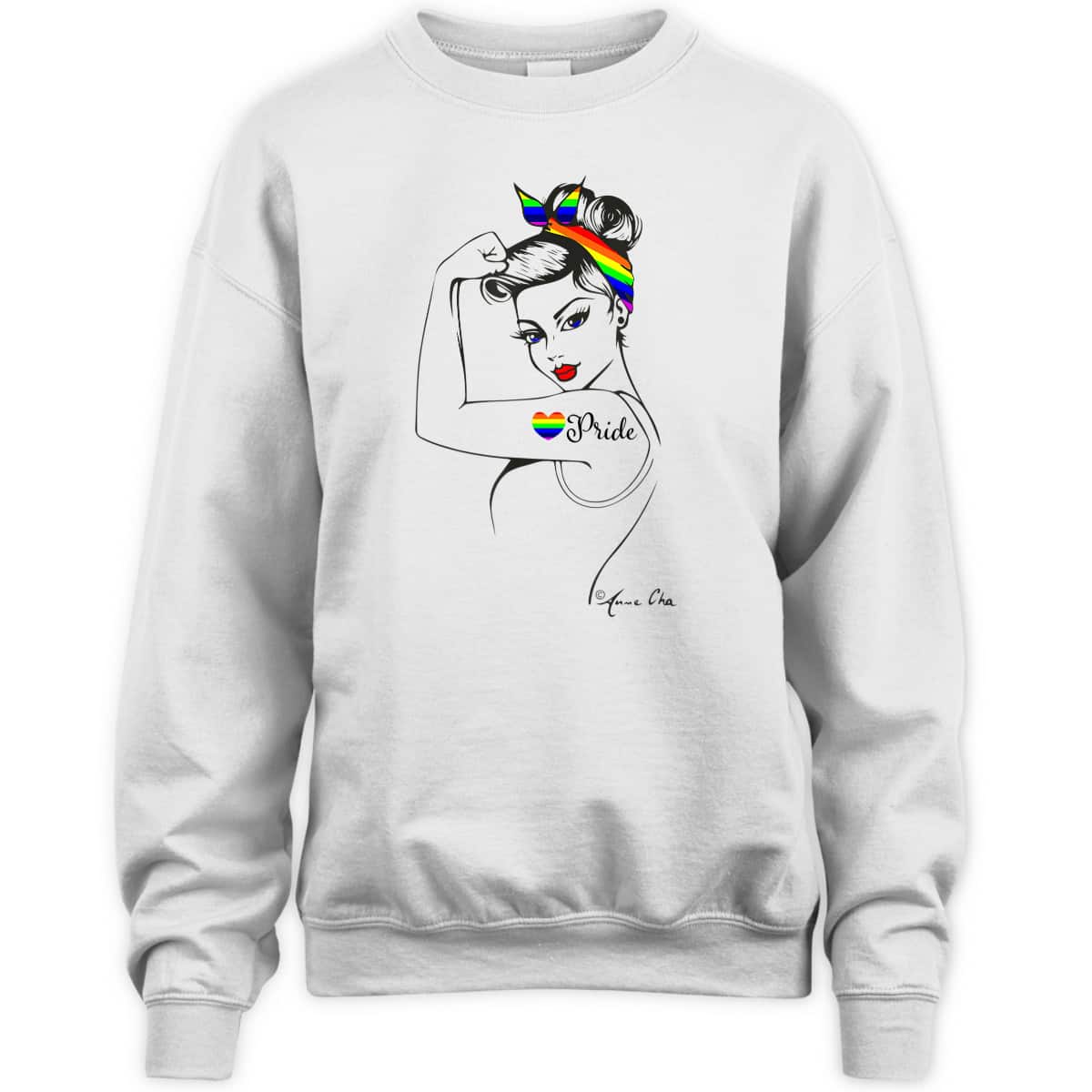 Pride LGBT Girl Power Pin Up Art Modern Rosie The Riveter T-Shirt Pride LGBT Girl Power Pin Up Art Modern Rosie The Riveter T-Shirt