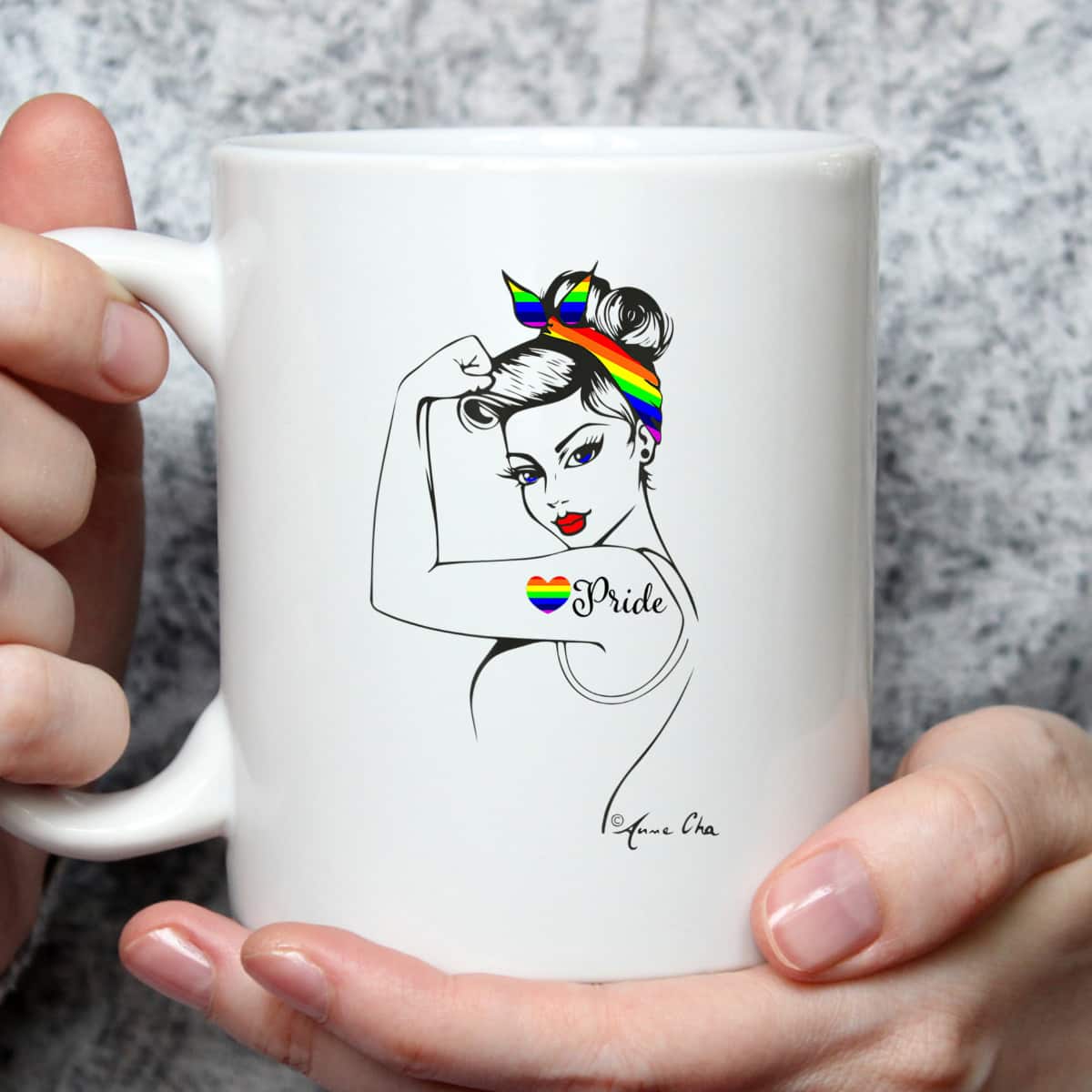 Pride LGBT Girl Power Pin Up Art Modern Rosie The Riveter T-Shirt Pride LGBT Girl Power Pin Up Art Modern Rosie The Riveter T-Shirt