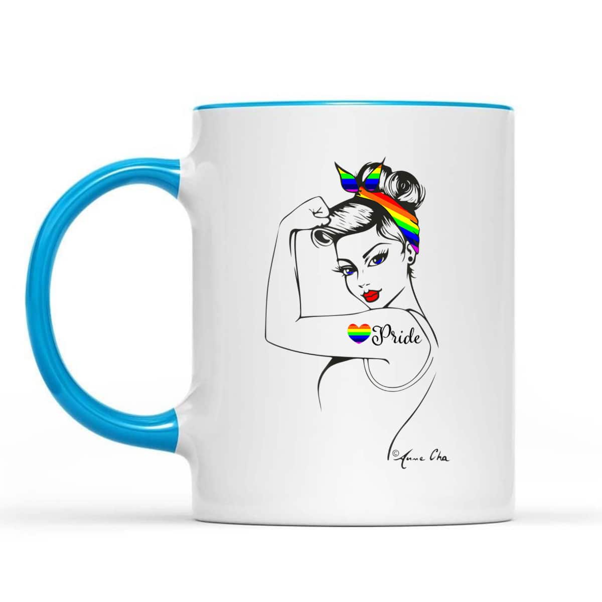 Pride LGBT Girl Power Pin Up Art Modern Rosie The Riveter T-Shirt Pride LGBT Girl Power Pin Up Art Modern Rosie The Riveter T-Shirt