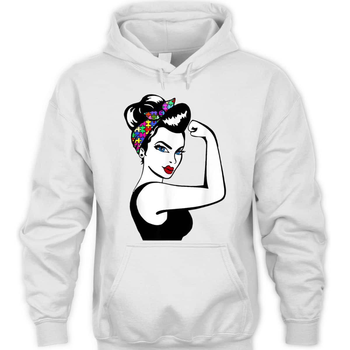 Autism Mom Unbreakable Rosie The Riveter Strong Woman Power T-Shirt Autism Mom Unbreakable Rosie The Riveter Strong Woman Power T-Shirt
