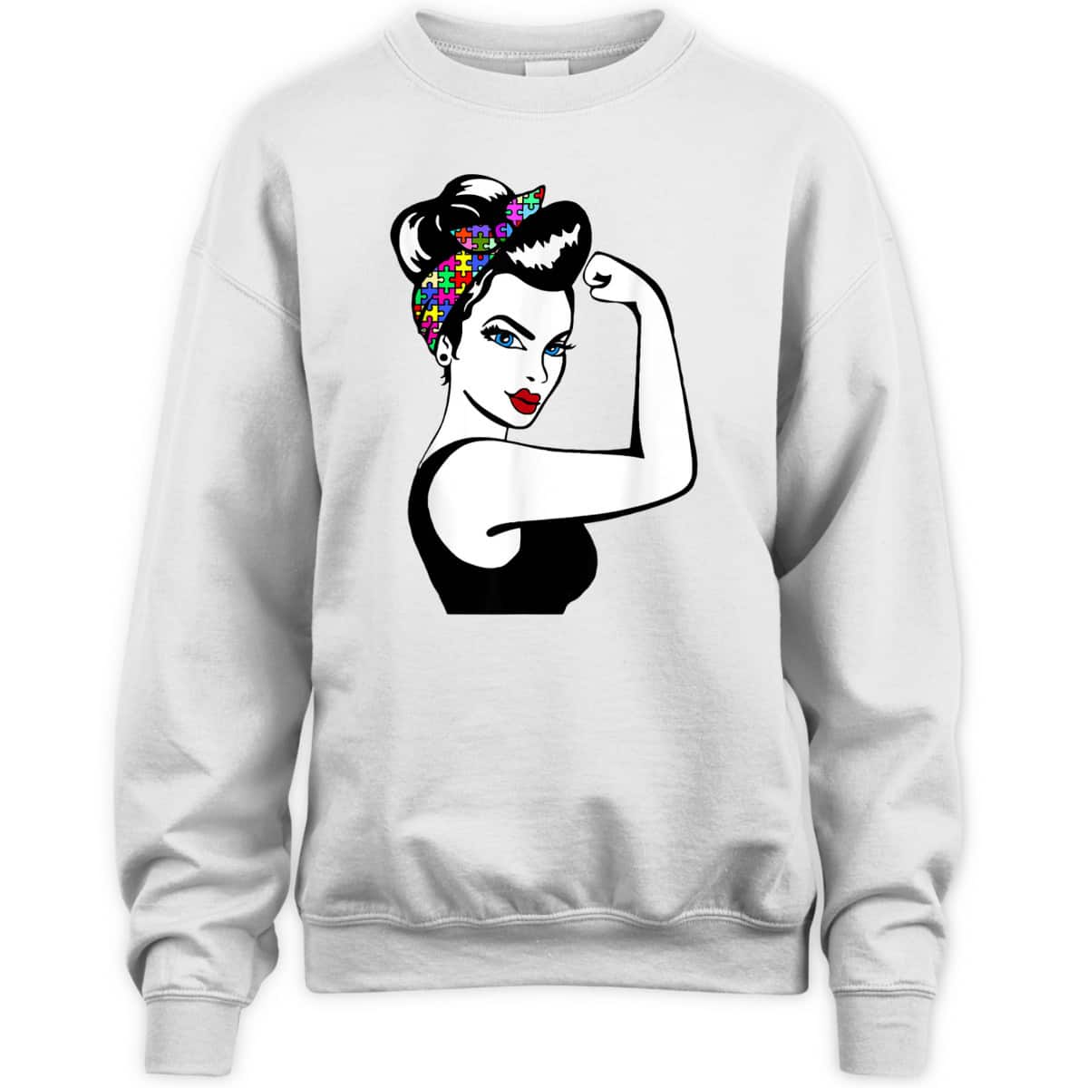 Autism Mom Unbreakable Rosie The Riveter Strong Woman Power T-Shirt Autism Mom Unbreakable Rosie The Riveter Strong Woman Power T-Shirt