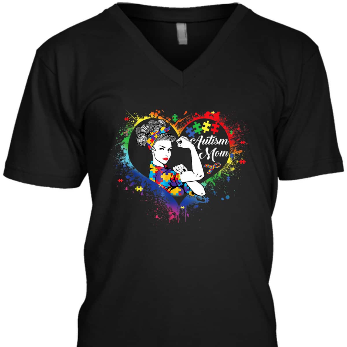 Autism Mom Rosie The Riveter Unbreakable T-Shirt