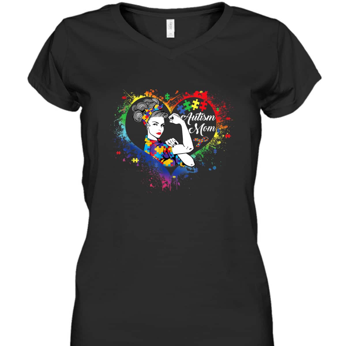 Autism Mom Rosie The Riveter Unbreakable T-Shirt