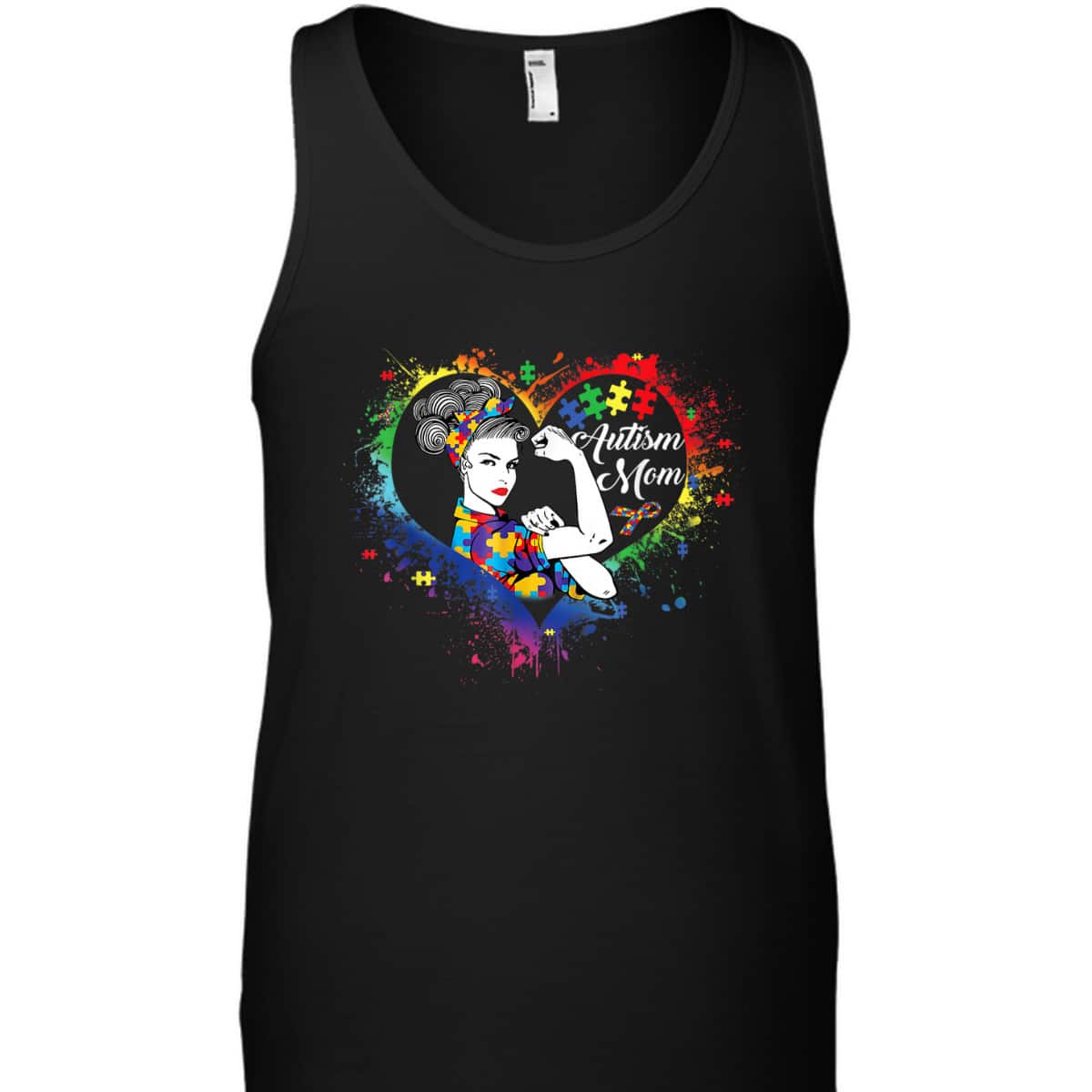 Autism Mom Rosie The Riveter Unbreakable T-Shirt Autism Mom Rosie The Riveter Unbreakable T-Shirt