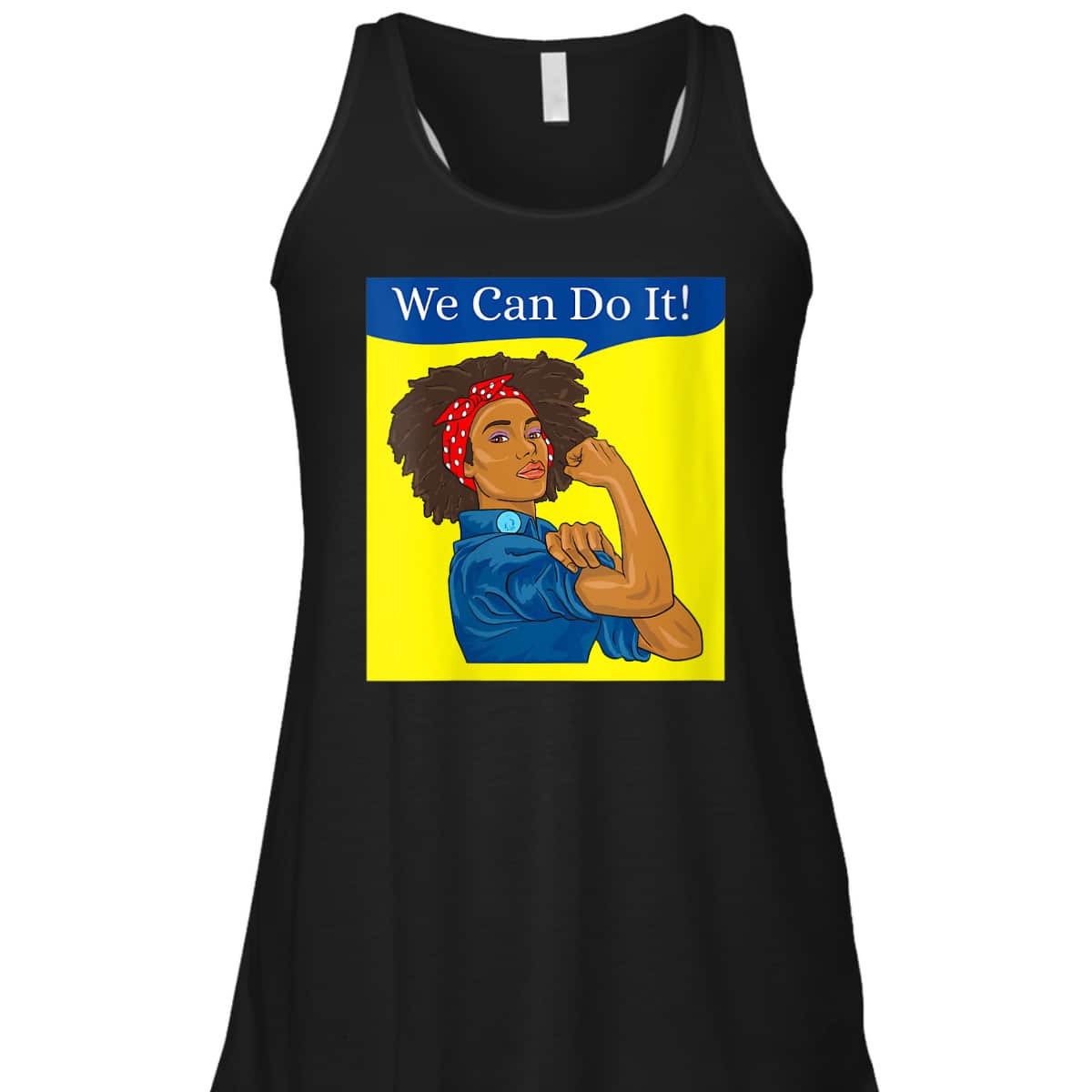 Womens Rosie The Riveter We Can Do It African American T-Shirt