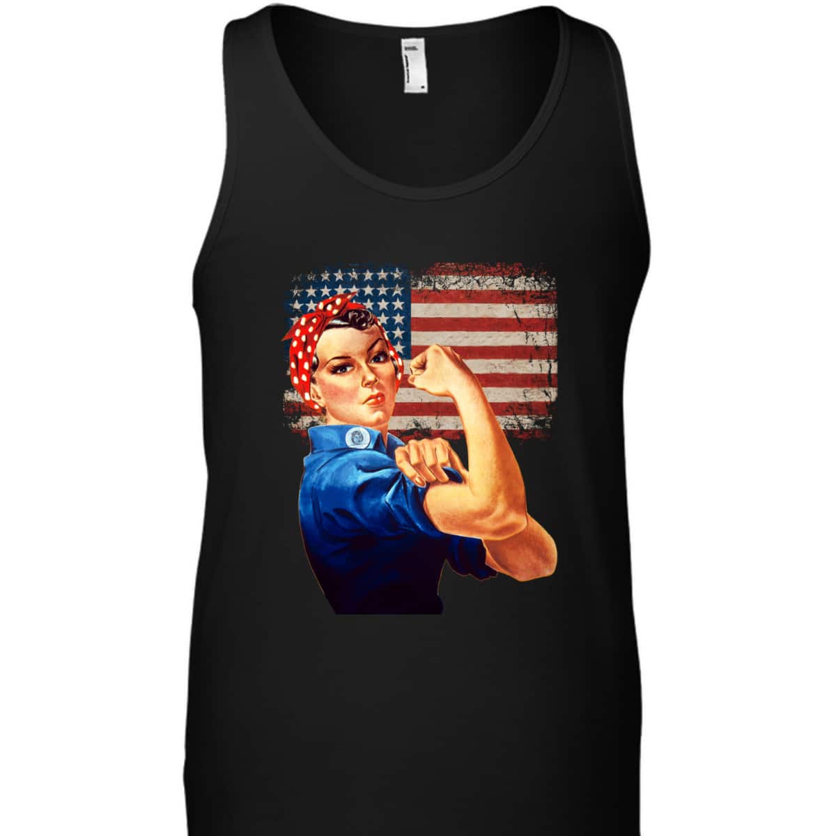 Rosie The Riveter American Flag Usa Rosie The Riveter T-Shirt