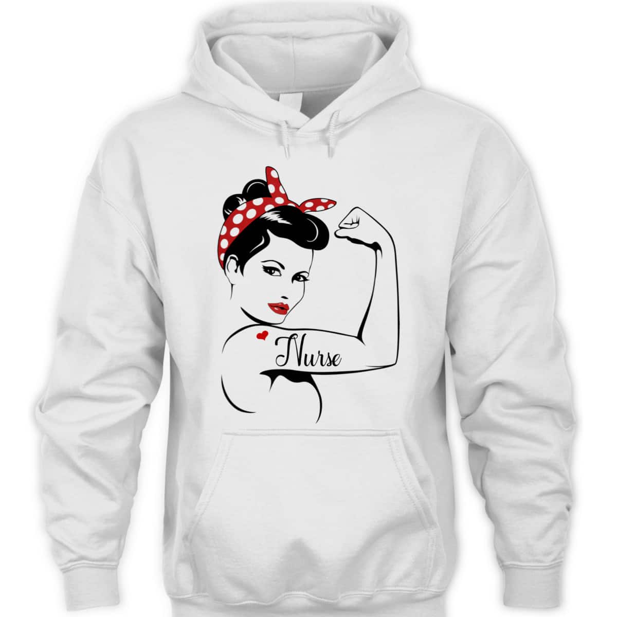Rosie The Riveter Graphic For Nurse T-Shirt Rosie The Riveter Graphic For Nurse T-Shirt