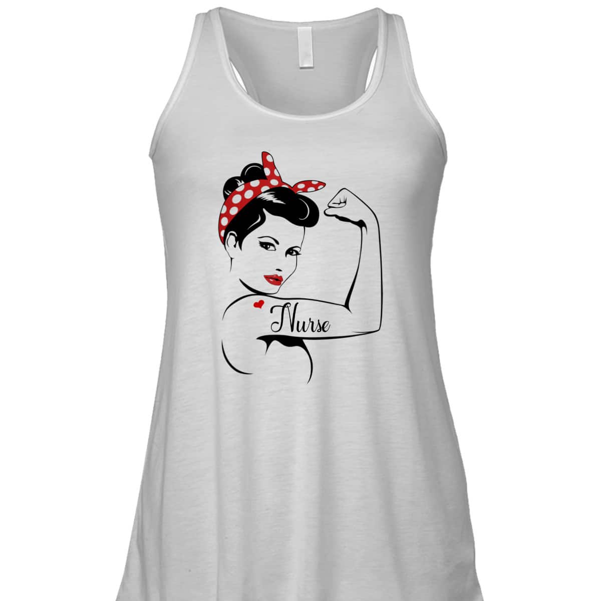 Rosie The Riveter Graphic For Nurse T-Shirt Rosie The Riveter Graphic For Nurse T-Shirt