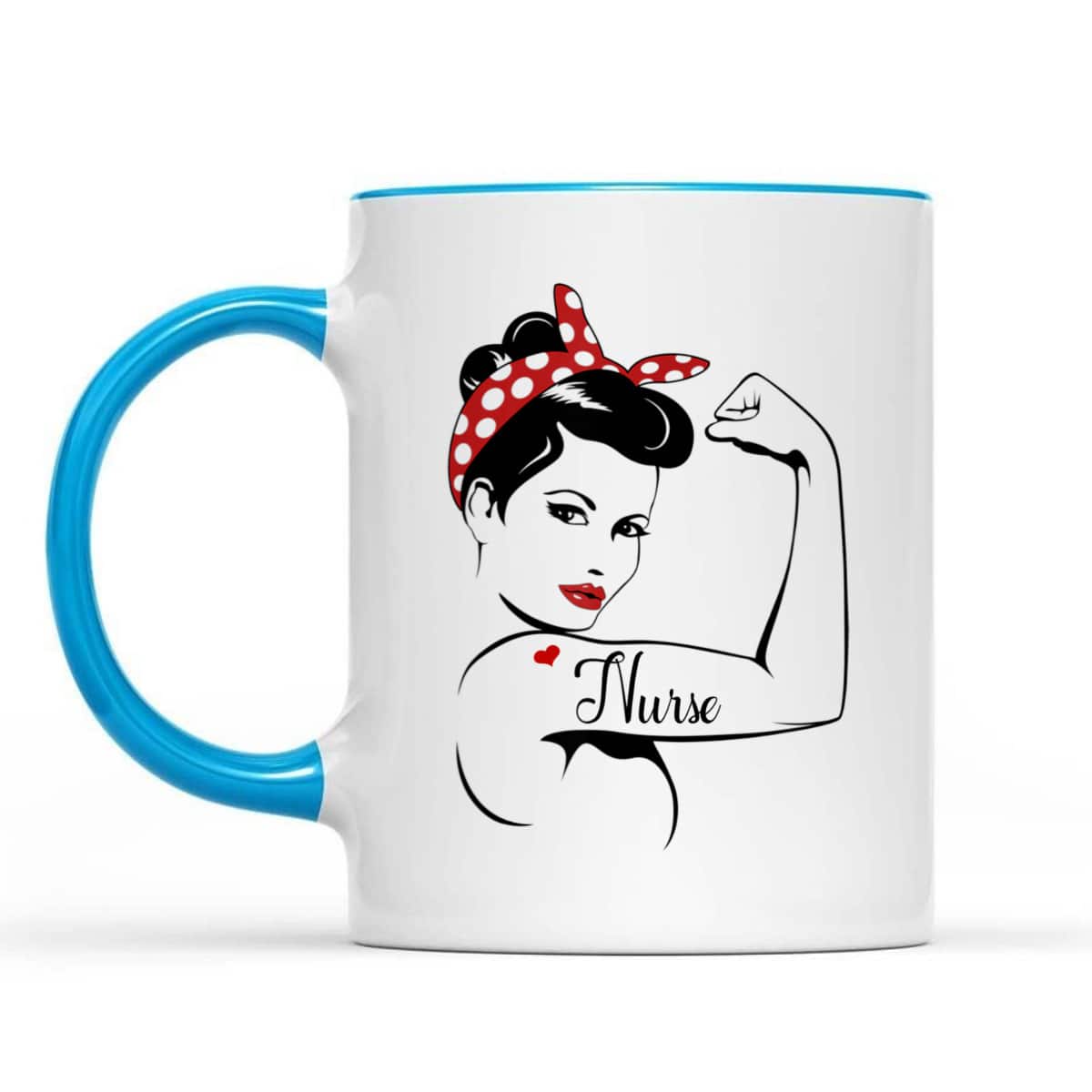 Rosie The Riveter Graphic For Nurse T-Shirt