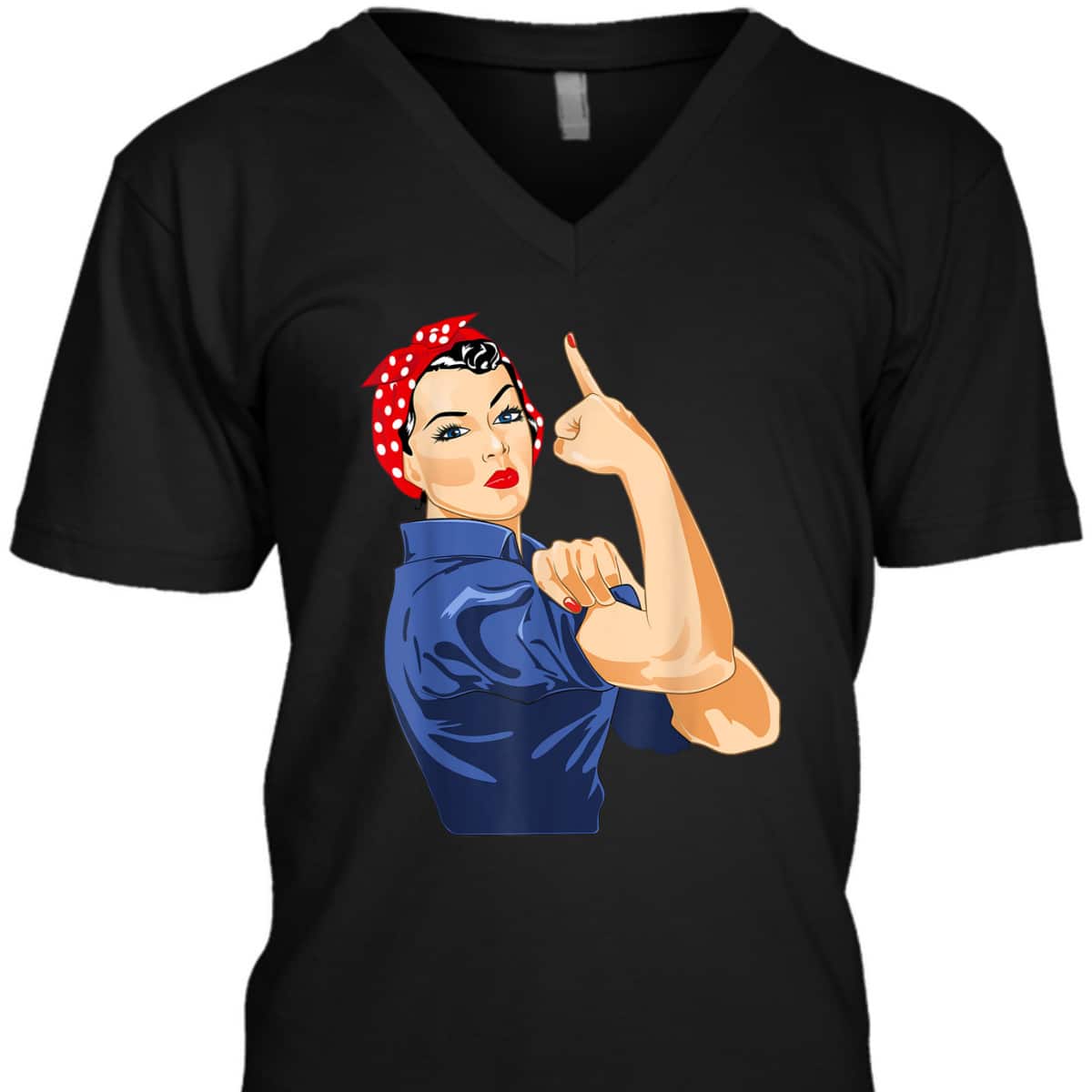 Rosie The Riveter T-Shirt Gives Middle Finger Rosie Rosie The Riveter T-Shirt Gives Middle Finger Rosie