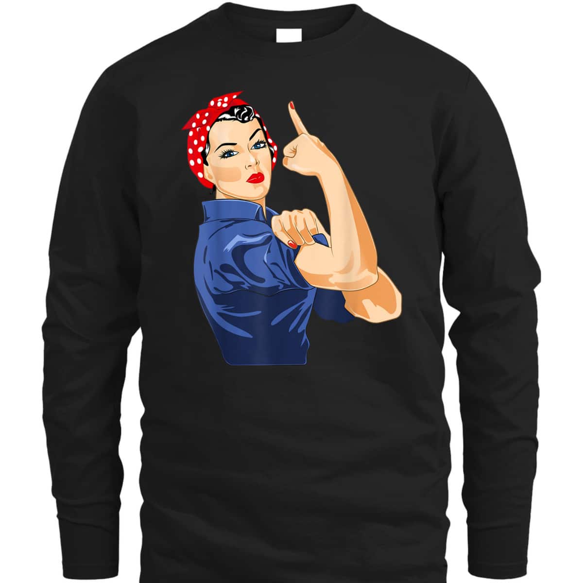 Rosie The Riveter T-Shirt Gives Middle Finger Rosie Rosie The Riveter T-Shirt Gives Middle Finger Rosie