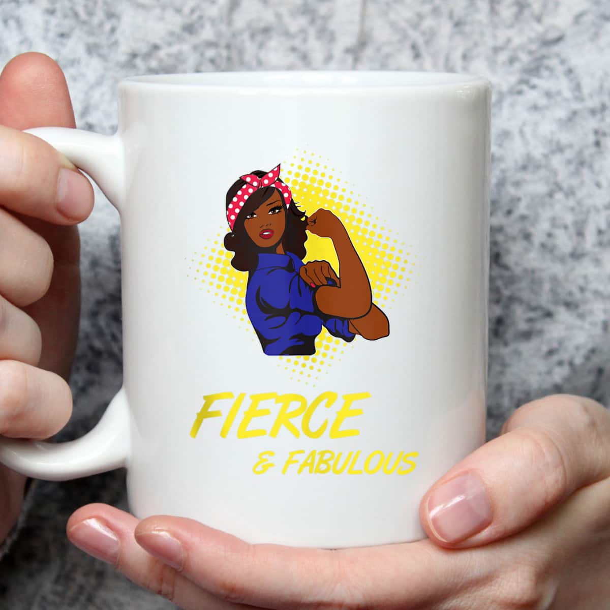 African Black Rosie The Riveter Fierce And Fabulous T-Shirt