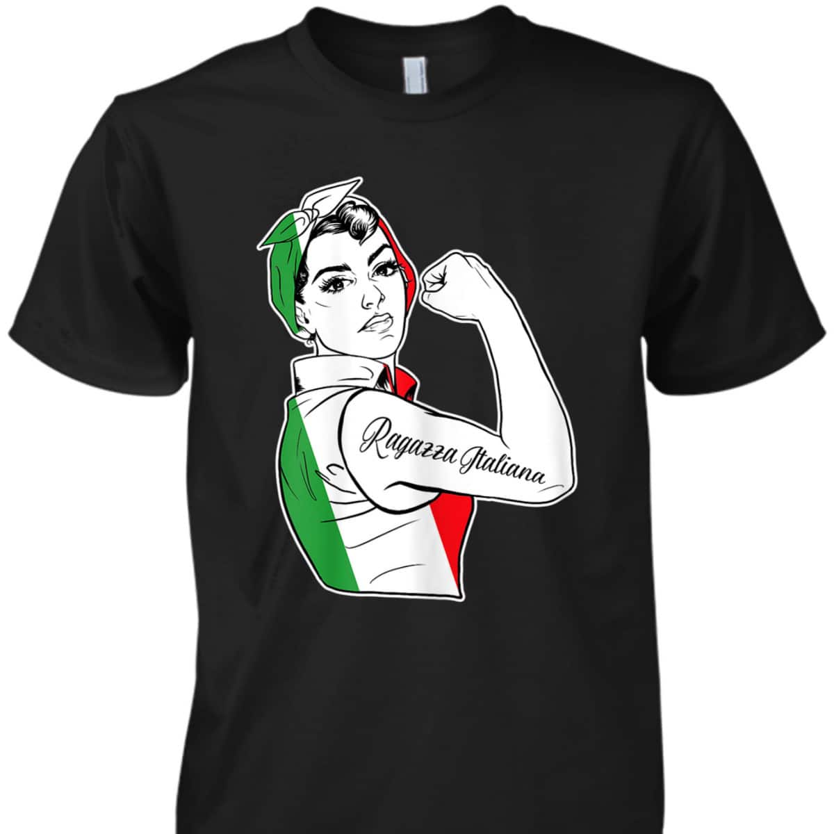 Womens Rosie The Riveter Feminist Italy Pride - Italian T-Shirt