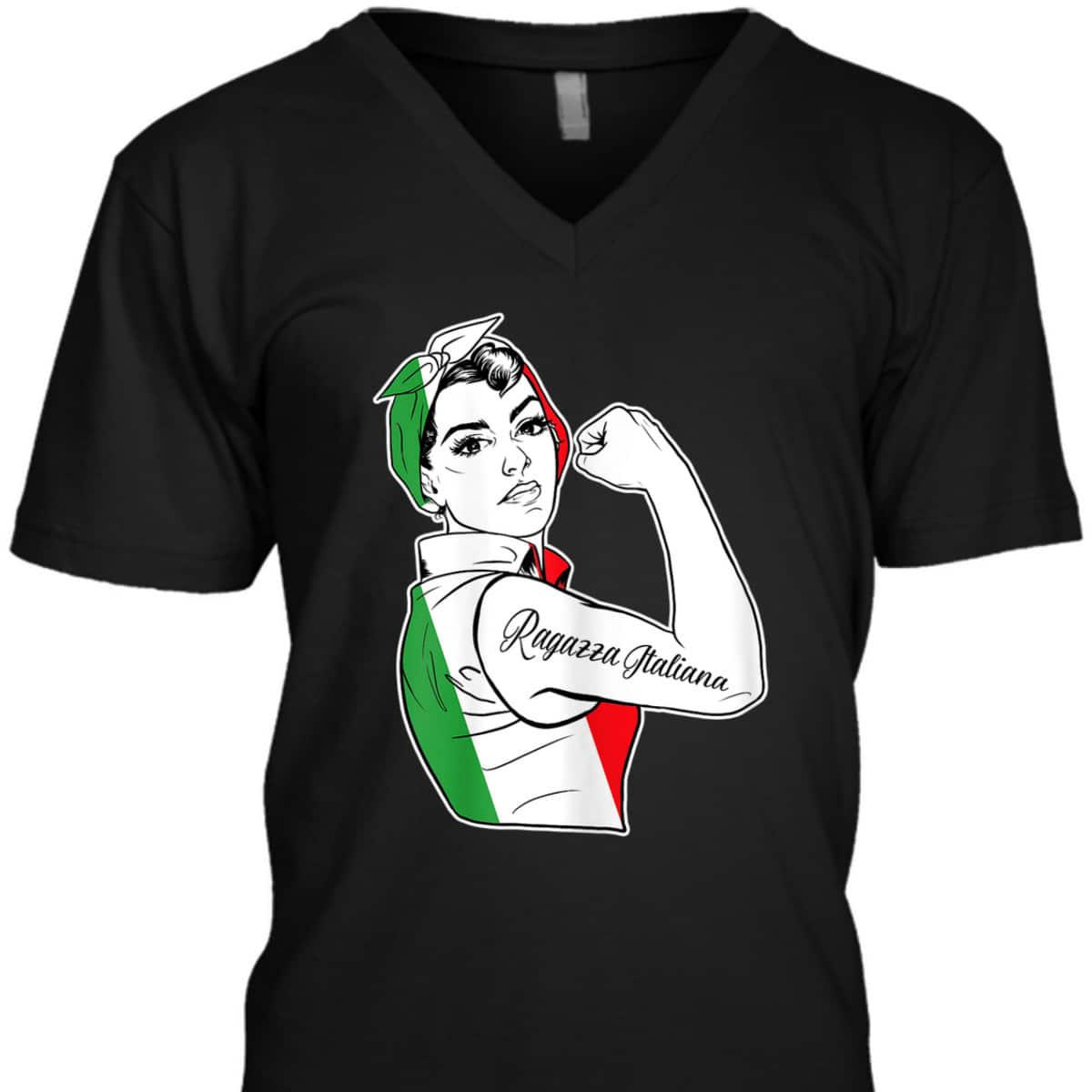 Womens Rosie The Riveter Feminist Italy Pride - Italian T-Shirt