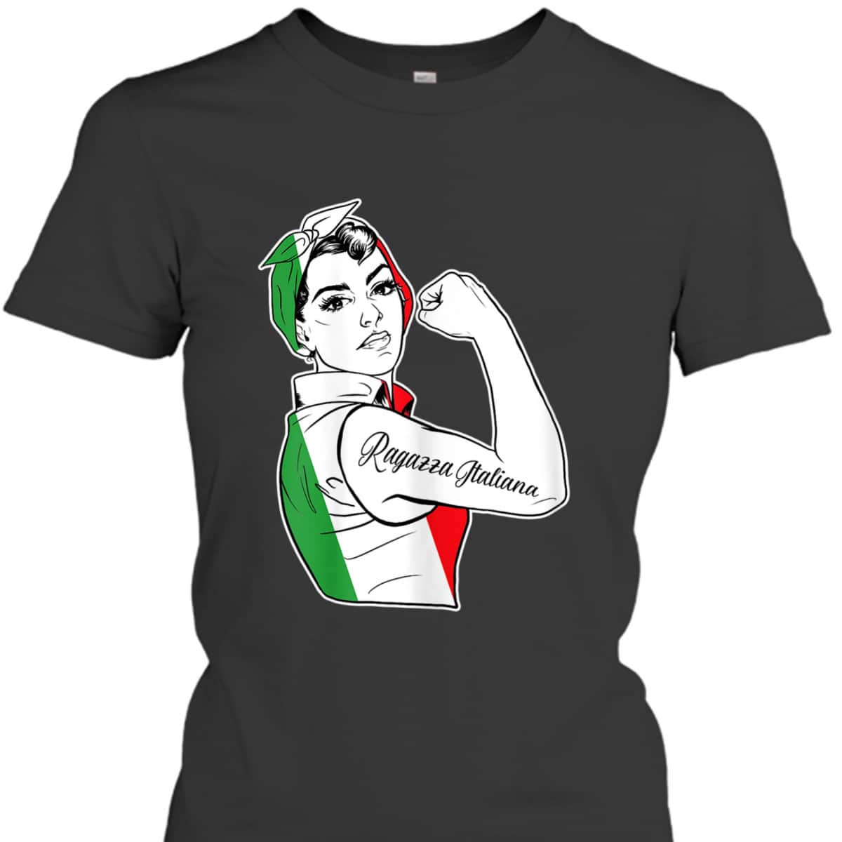 Womens Rosie The Riveter Feminist Italy Pride - Italian T-Shirt