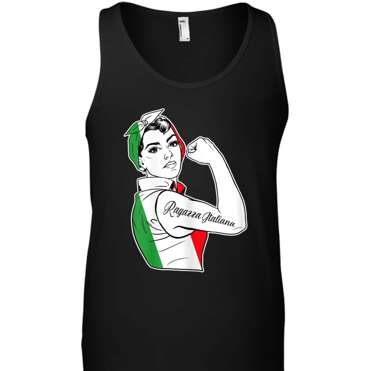 Womens Rosie The Riveter Feminist Italy Pride - Italian T-Shirt Womens Rosie The Riveter Feminist Italy Pride - Italian T-Shirt
