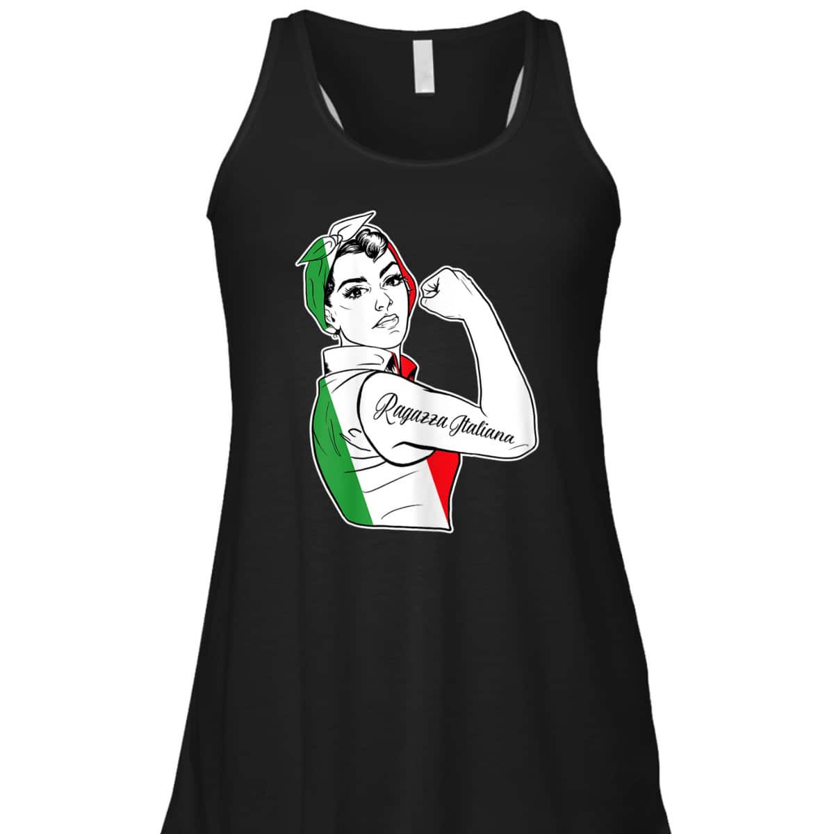 Womens Rosie The Riveter Feminist Italy Pride - Italian T-Shirt Womens Rosie The Riveter Feminist Italy Pride - Italian T-Shirt