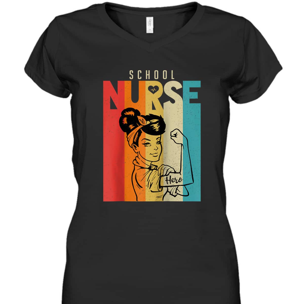 Vintage Rosie The Riveter School Nurse T-Shirt Vintage Rosie The Riveter School Nurse T-Shirt