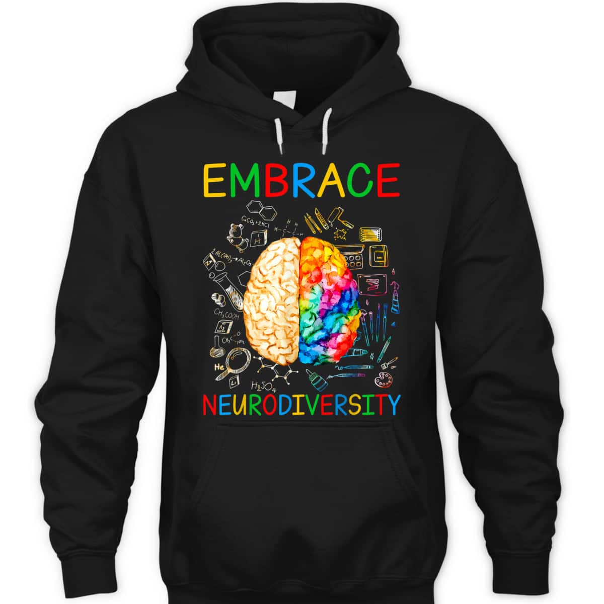 Neurodiversity Embrace ADHD Autism Awareness Month T-Shirt
