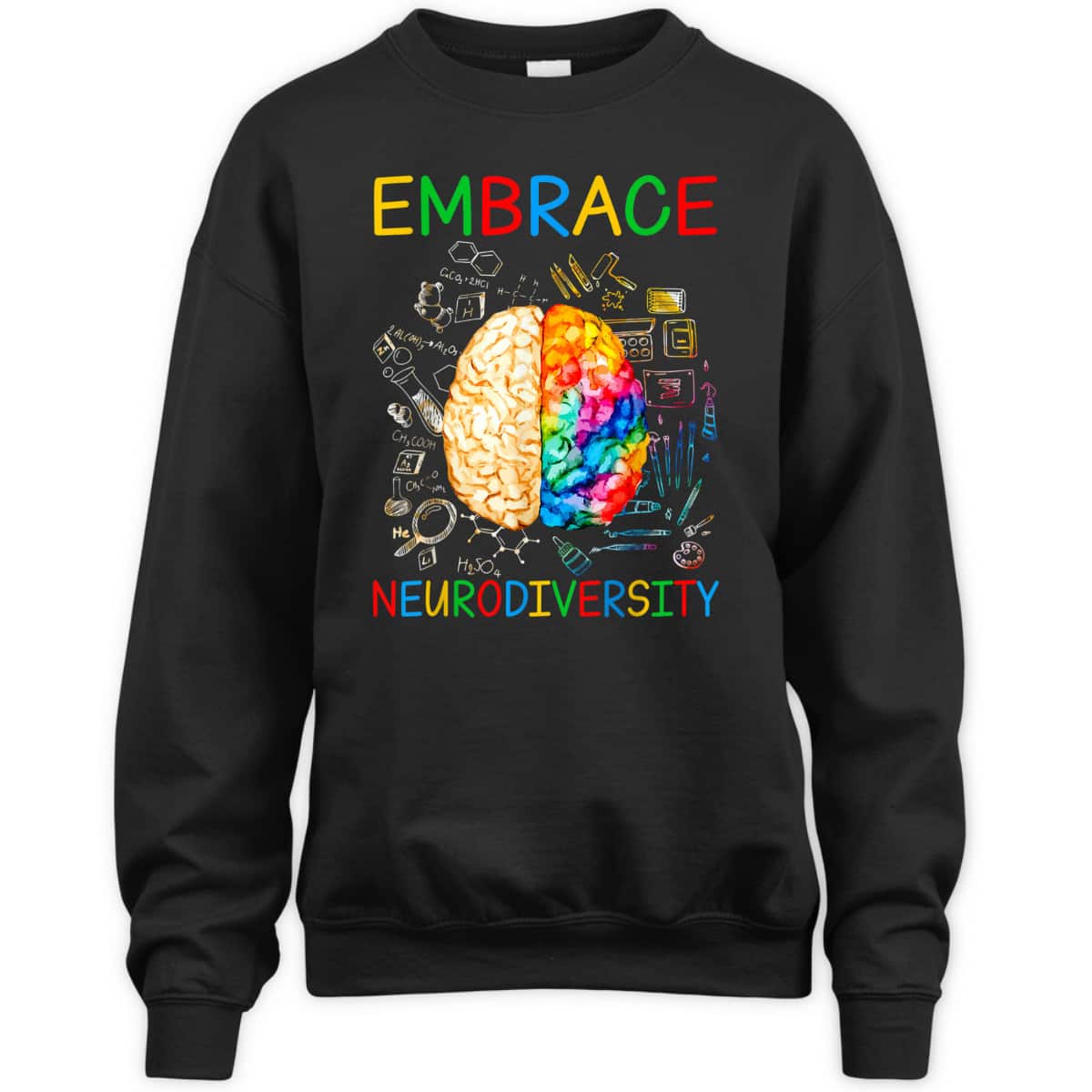 Neurodiversity Embrace ADHD Autism Awareness Month T-Shirt Neurodiversity Embrace ADHD Autism Awareness Month T-Shirt