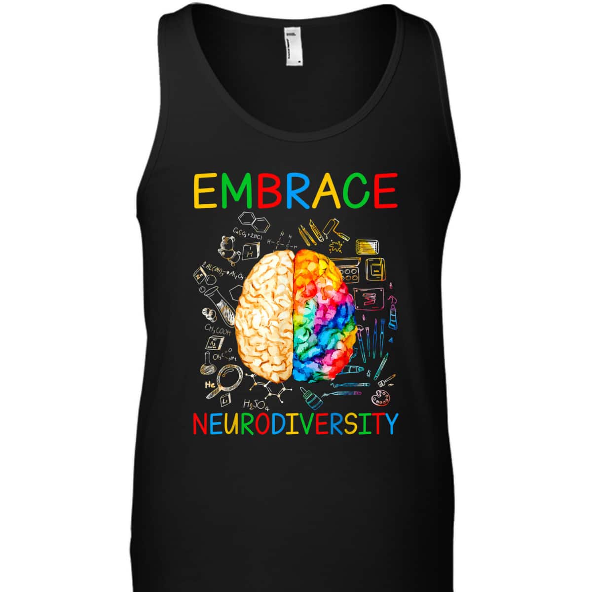 Neurodiversity Embrace ADHD Autism Awareness Month T-Shirt