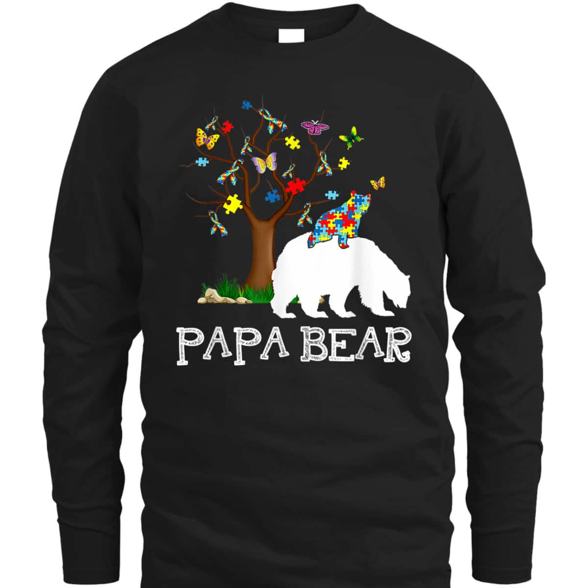 Autism Awareness Papa Bear Support Autistic Adults T-Shirt Autism Awareness Papa Bear Support Autistic Adults T-Shirt