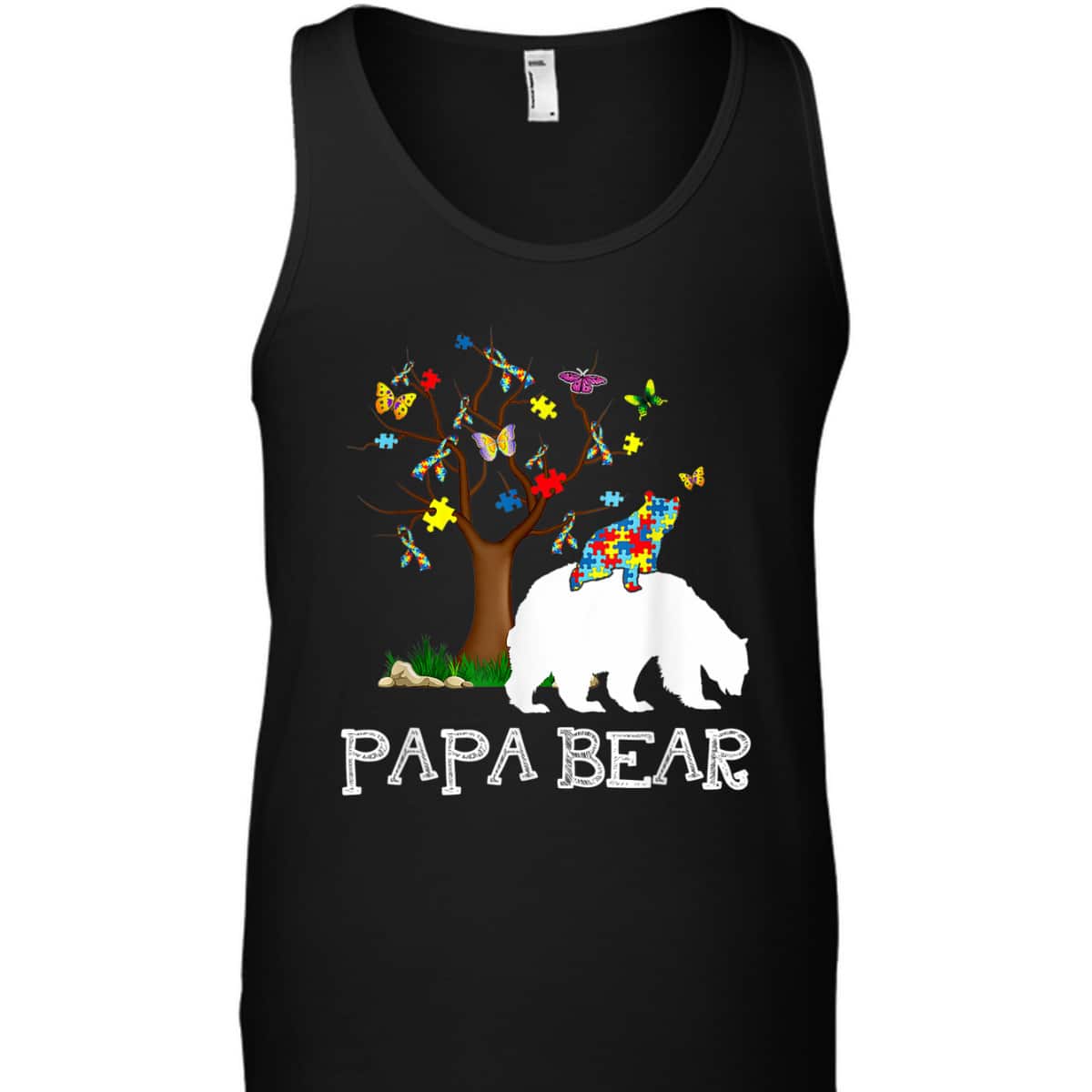 Autism Awareness Papa Bear Support Autistic Adults T-Shirt Autism Awareness Papa Bear Support Autistic Adults T-Shirt