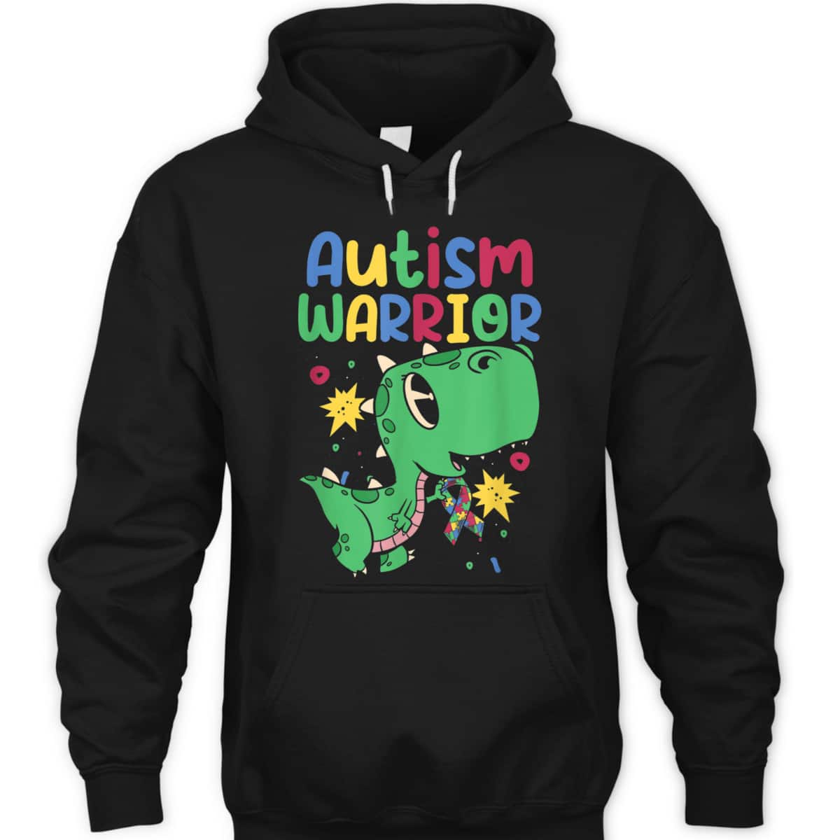 Autism Warrior - Autistic Dinosaur Support Autism Awareness T-Shirt