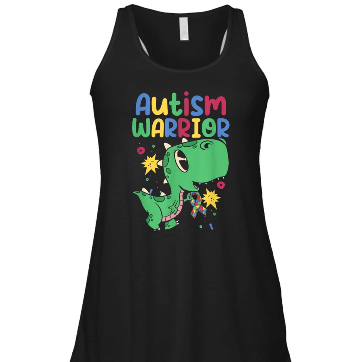 Autism Warrior - Autistic Dinosaur Support Autism Awareness T-Shirt