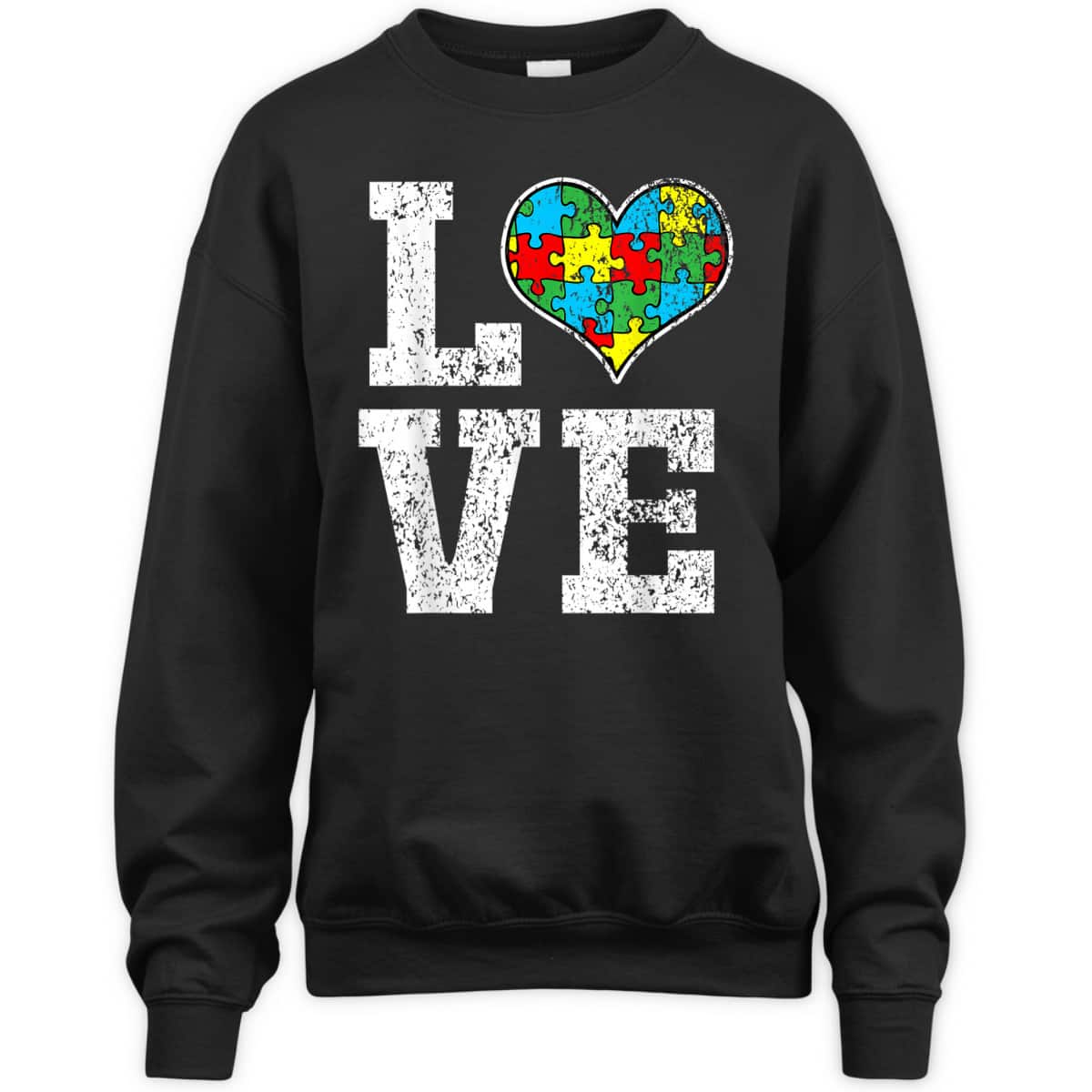 Autism Awareness For Kids Mom Dad Love Heart T-Shirt
