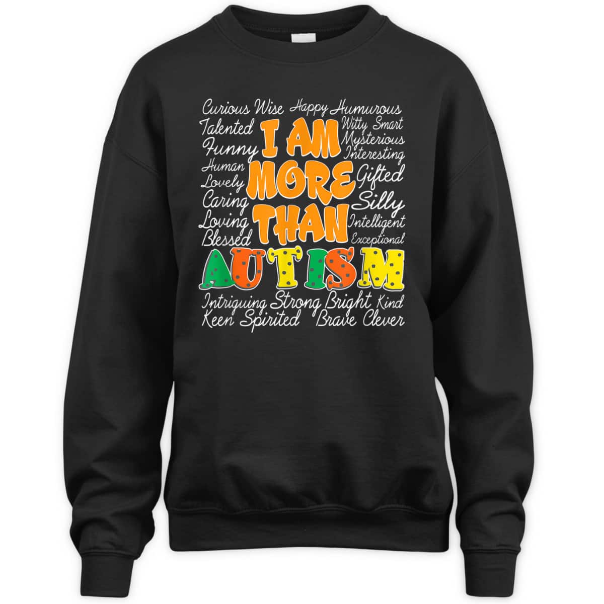 Word Cloud Puzzle Piece Inspirational Autism Awareness Gift T-Shirt