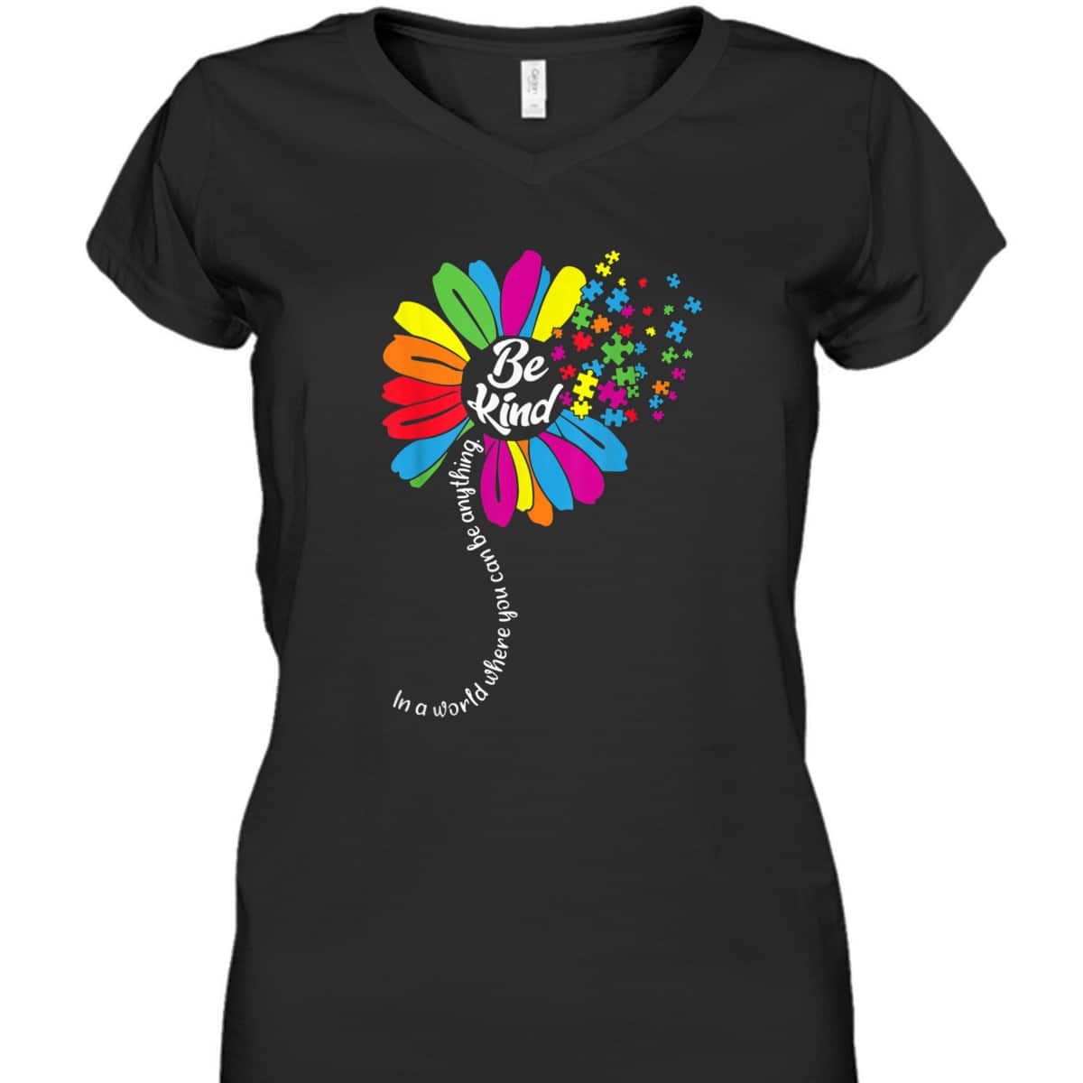 Autism Awareness Women Mom Kids Acceptance Sunflower Be Kind T-Shirt Autism Awareness Women Mom Kids Acceptance Sunflower Be Kind T-Shirt