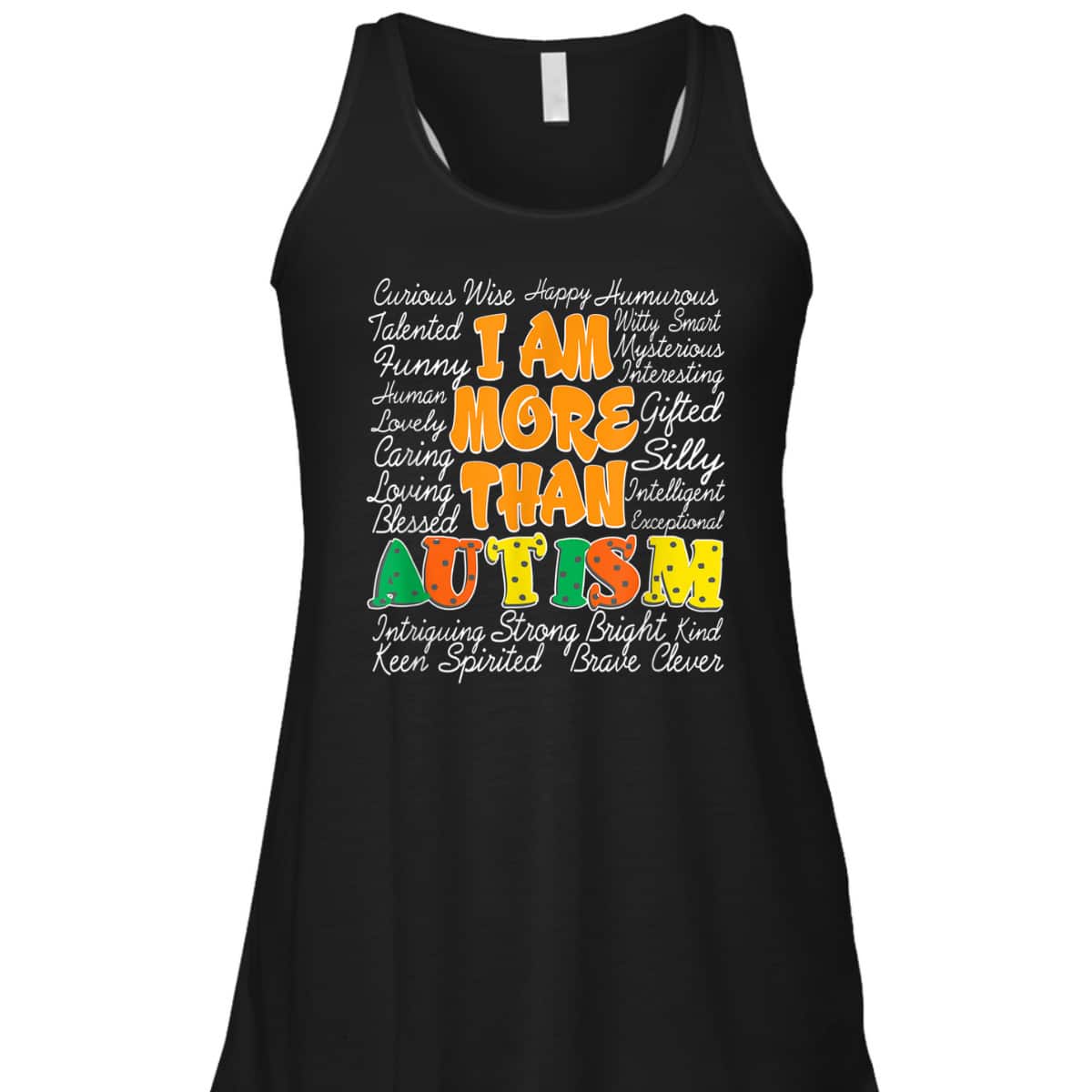 Word Cloud Puzzle Piece Inspirational Autism Awareness Gift T-Shirt
