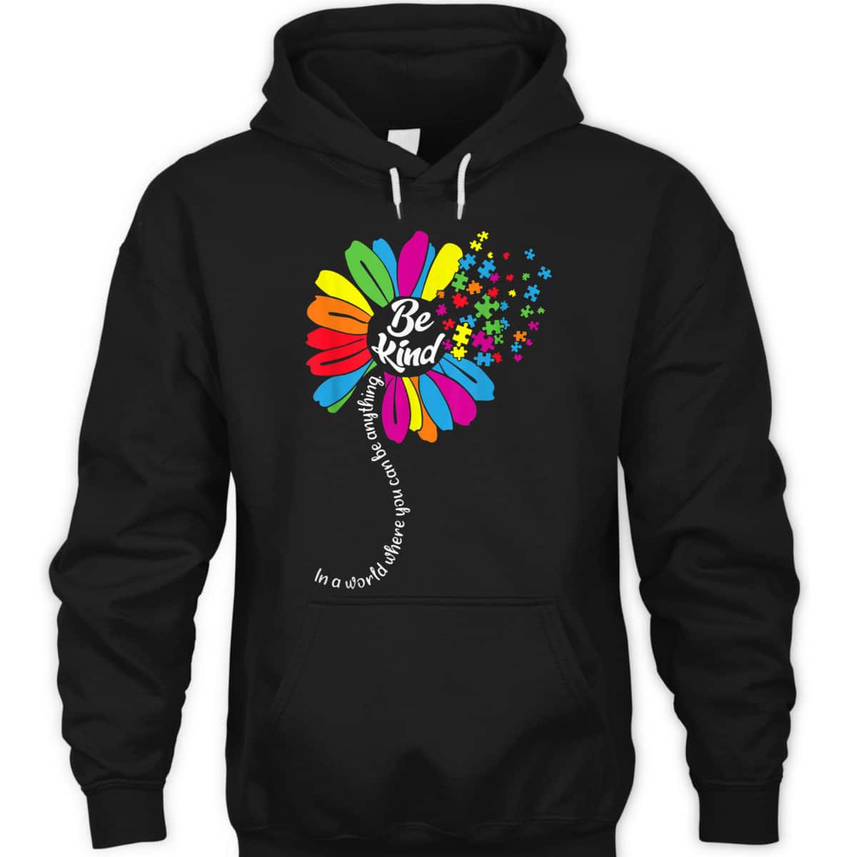 Autism Awareness Women Mom Kids Acceptance Sunflower Be Kind T-Shirt