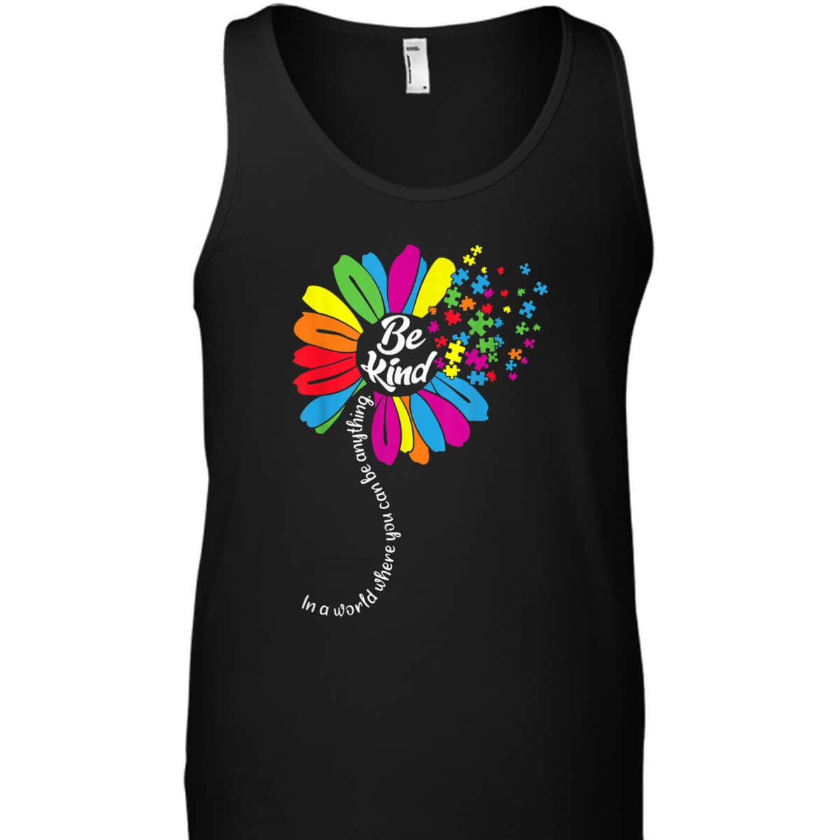 Autism Awareness Women Mom Kids Acceptance Sunflower Be Kind T-Shirt